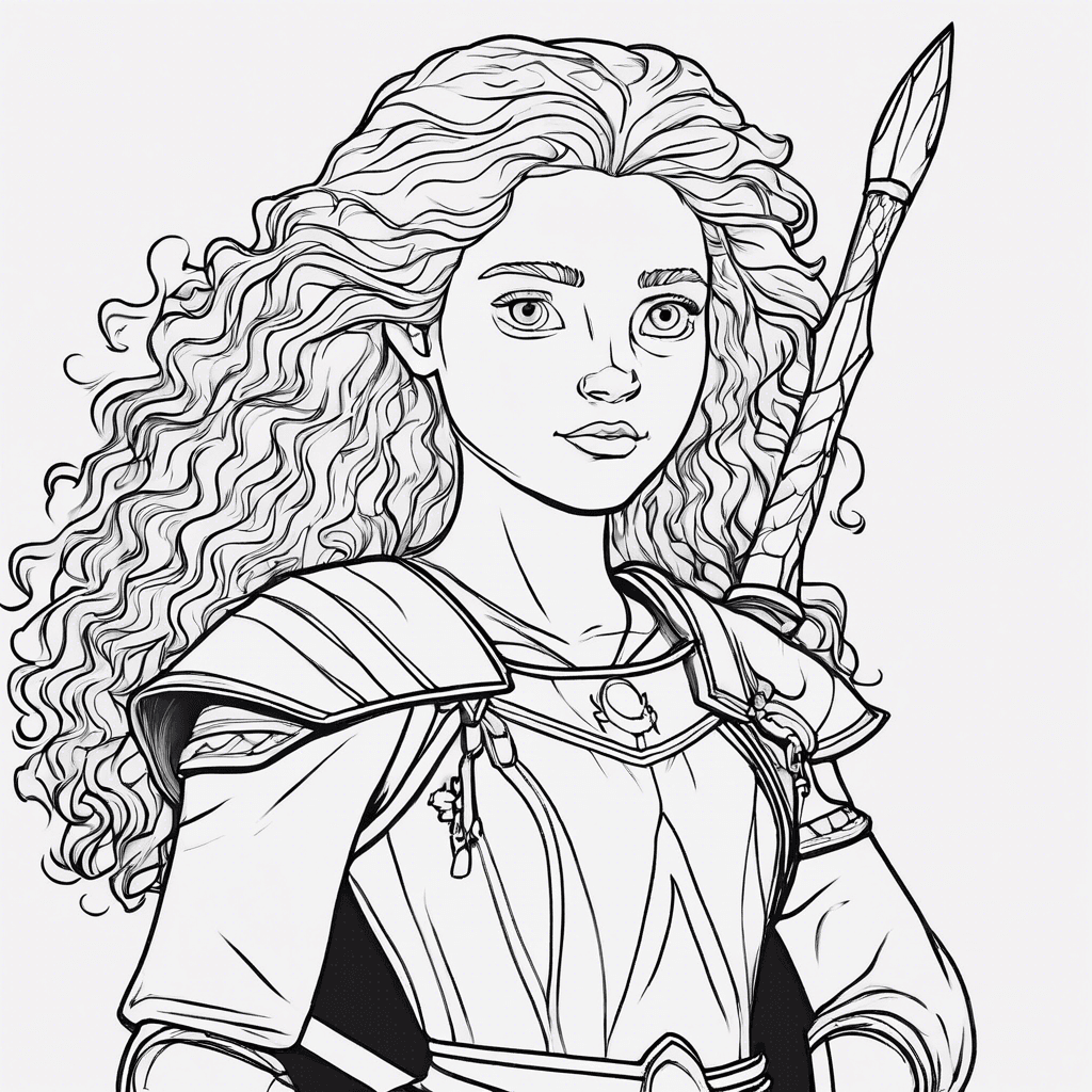 Additional merida brave coloring page 1