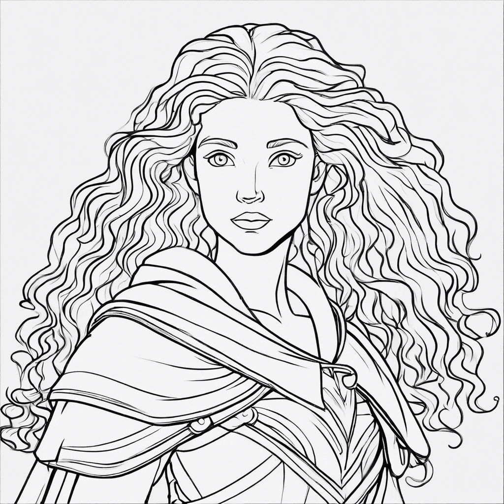 merida coloring pages