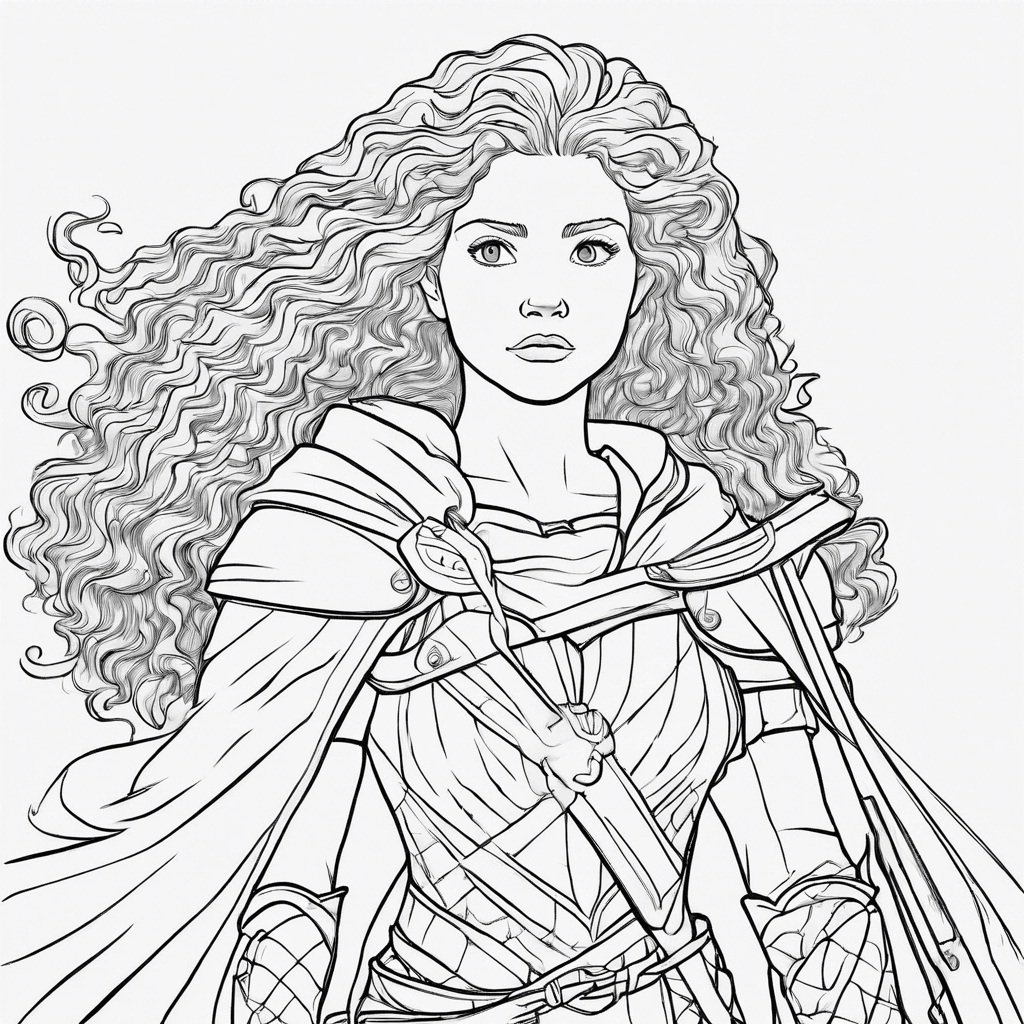 Additional merida coloring page 2