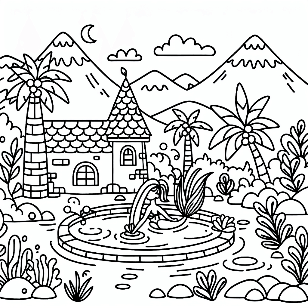 mermaid lagoon coloring pages