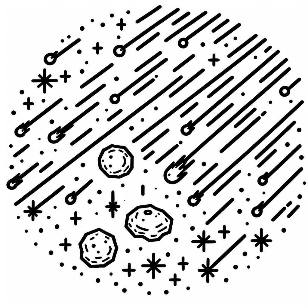 meteor shower coloring pages