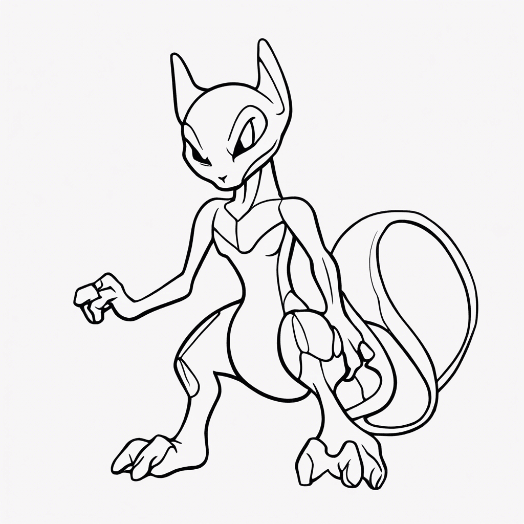 Additional mewtwo coloring page 2