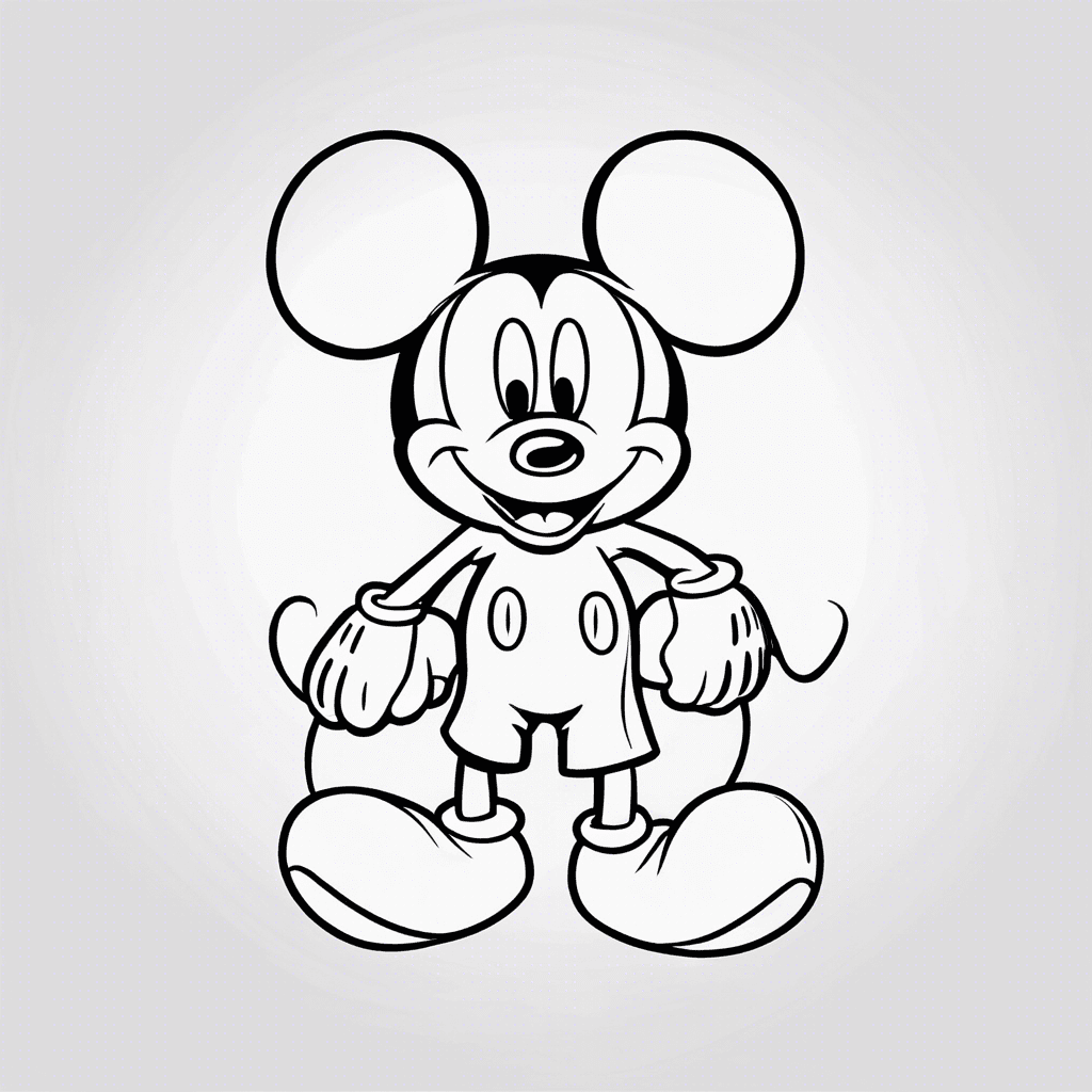 Additional mickey mouse coloring page 1