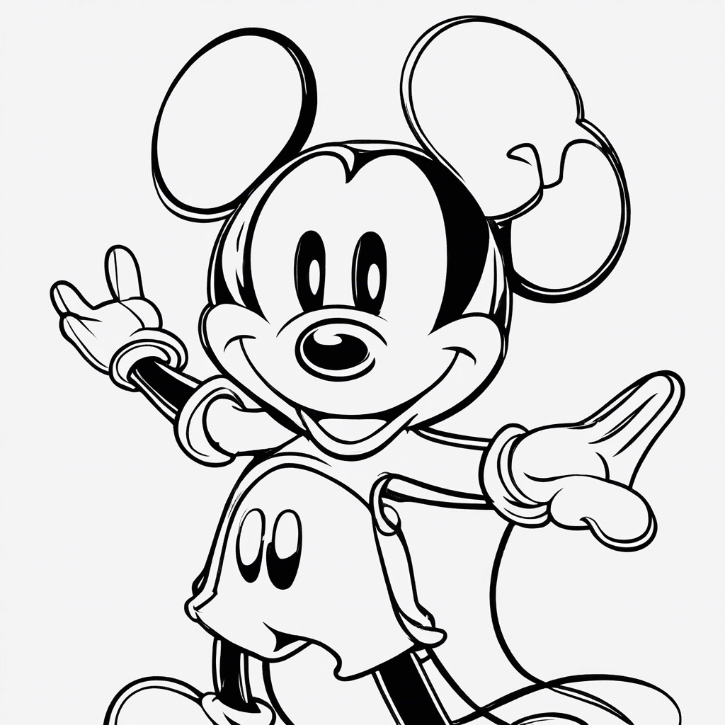 Additional mickey mouse coloring page 2