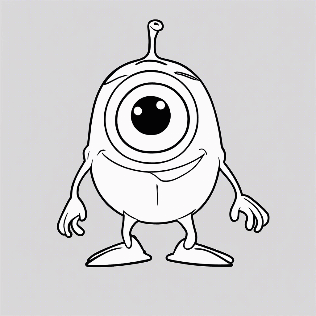 mike wazowski coloring pages