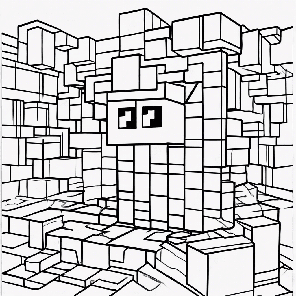 Additional minecraft coloring page 2