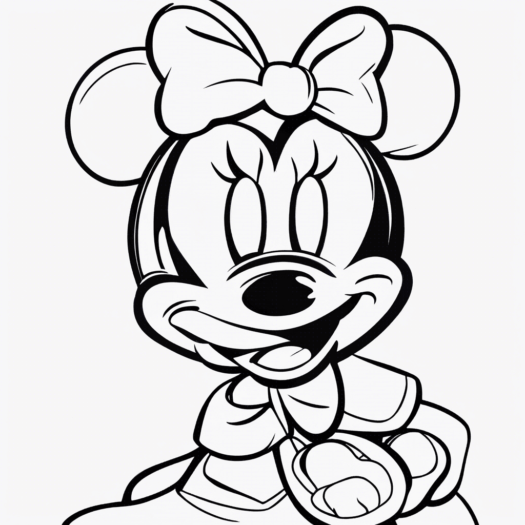 Additional minnie mouse coloring page 1