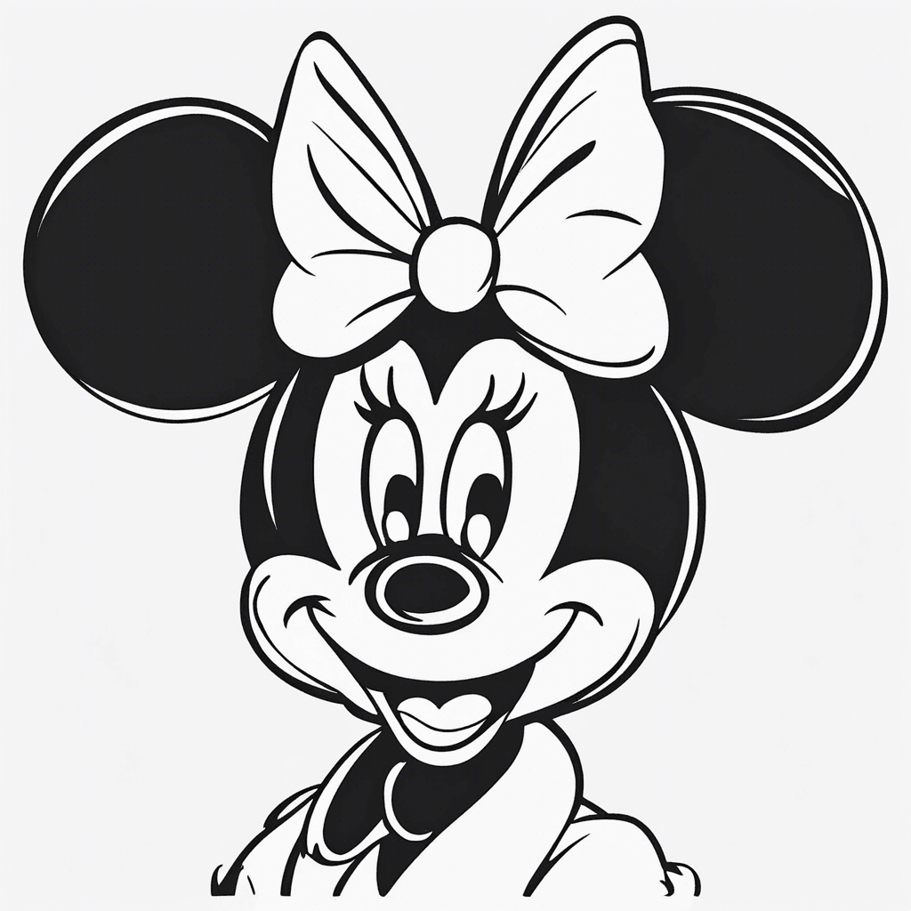 Additional minnie mouse coloring page 2