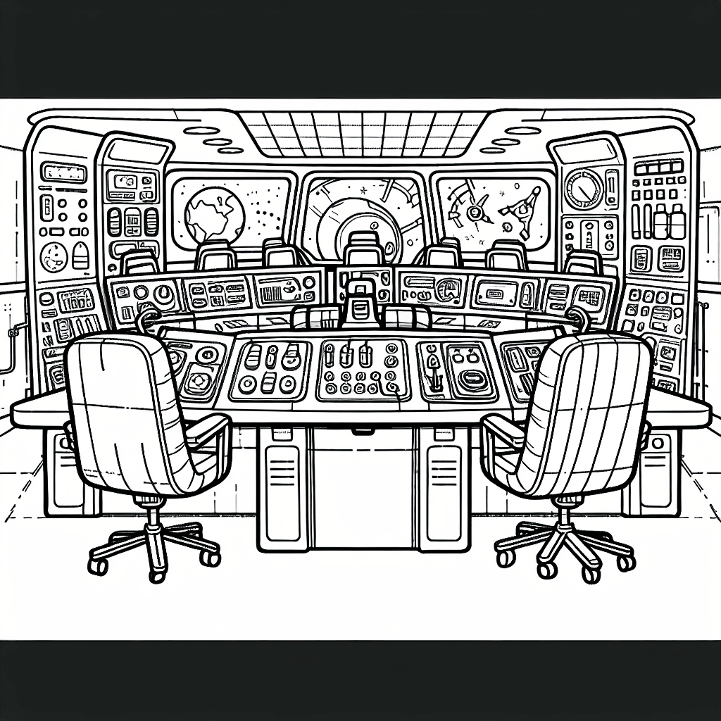 mission control coloring pages