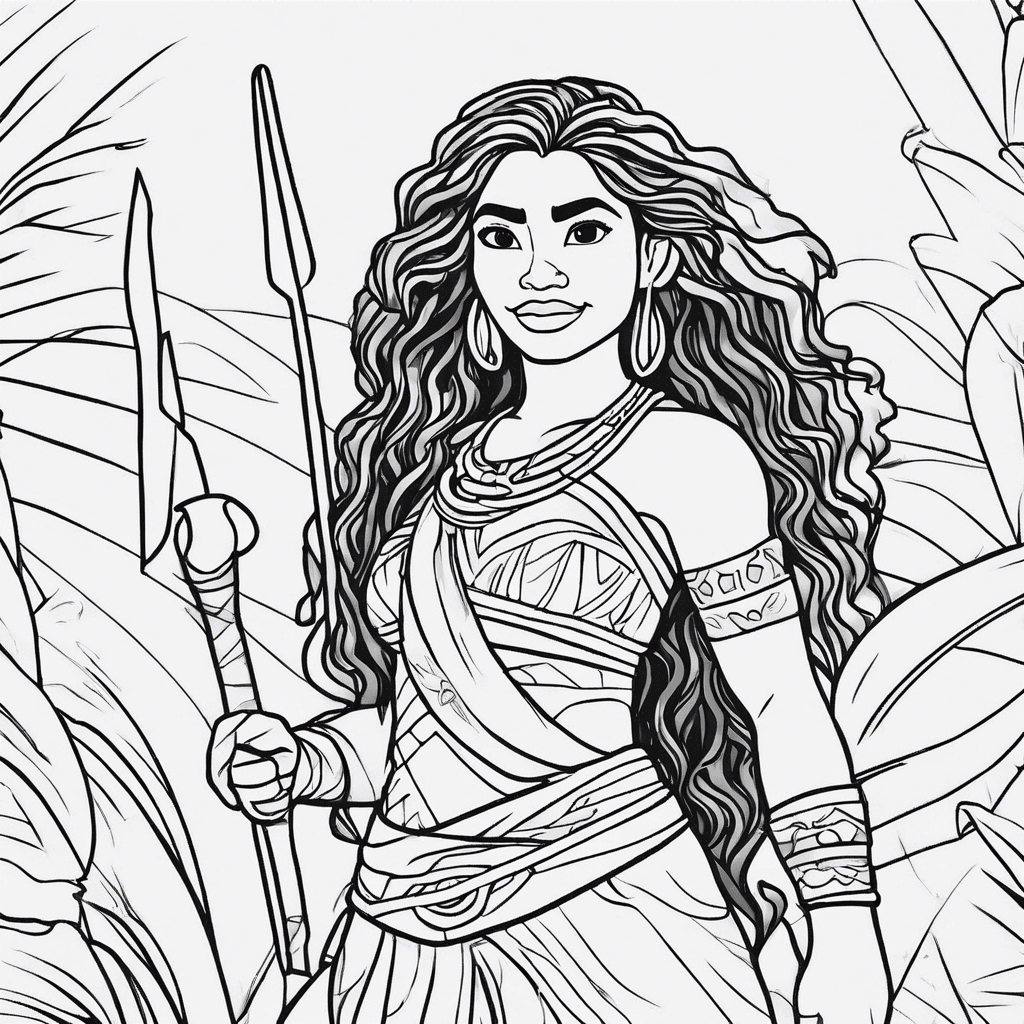 Additional moana coloring page 1