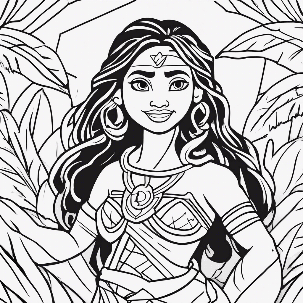 Additional moana coloring page 2