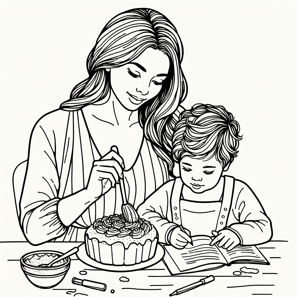 Additional mom love coloring page 2