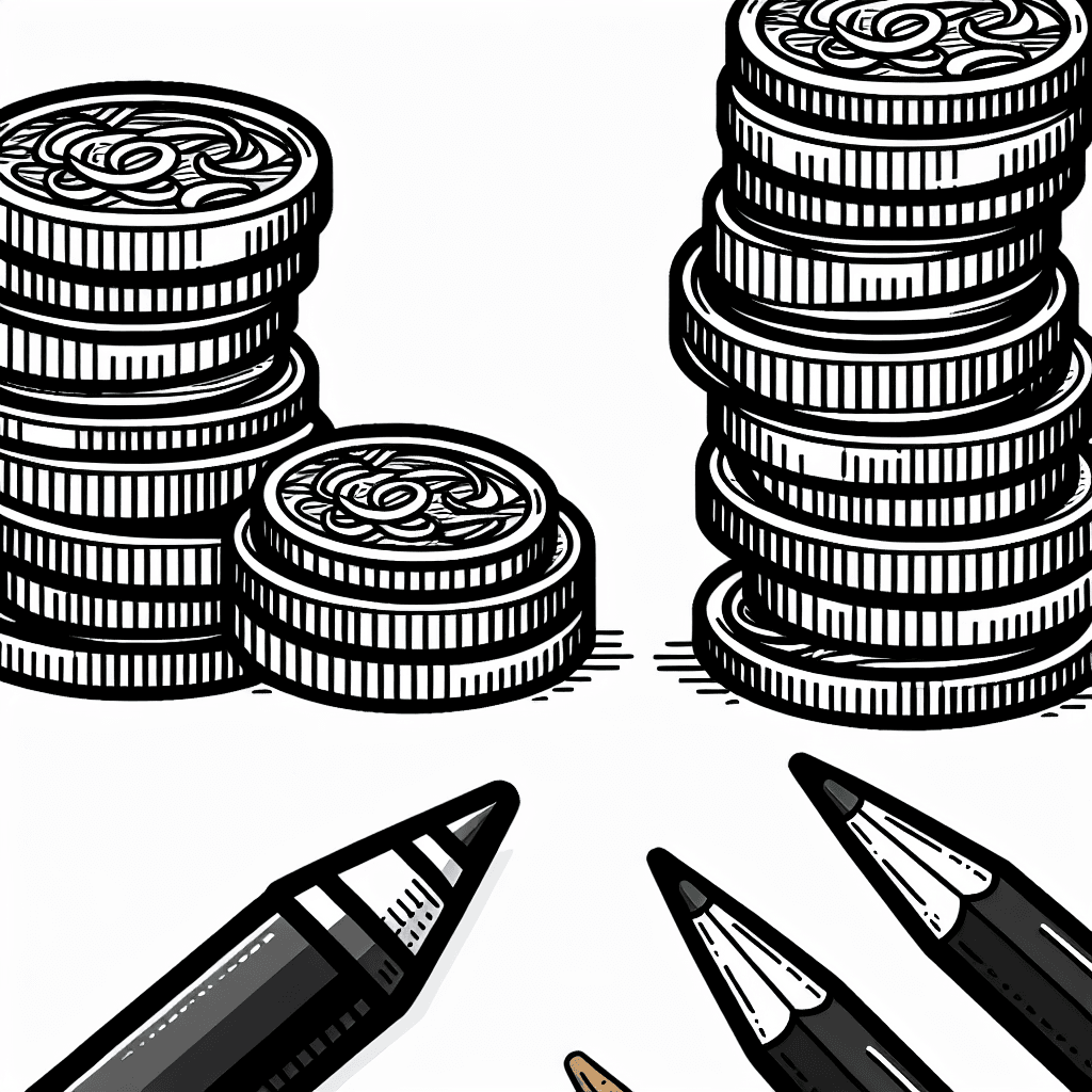 Additional money coins coloring page 1