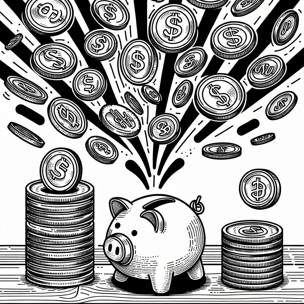 Additional money coins coloring page 2