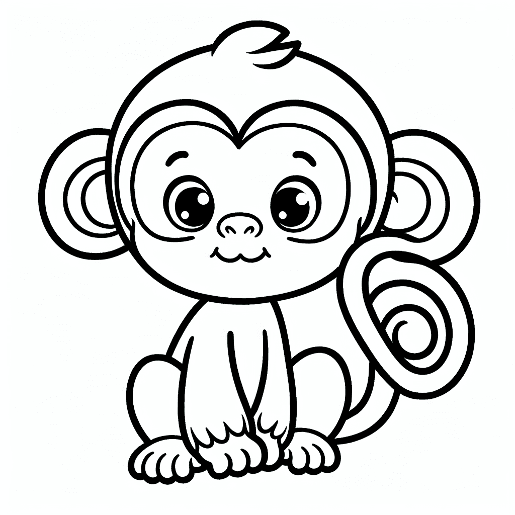 monkey coloring pages