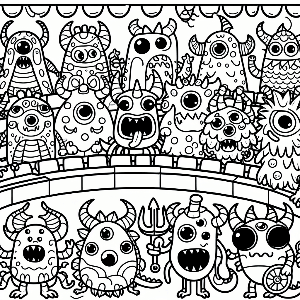 monster arena coloring pages