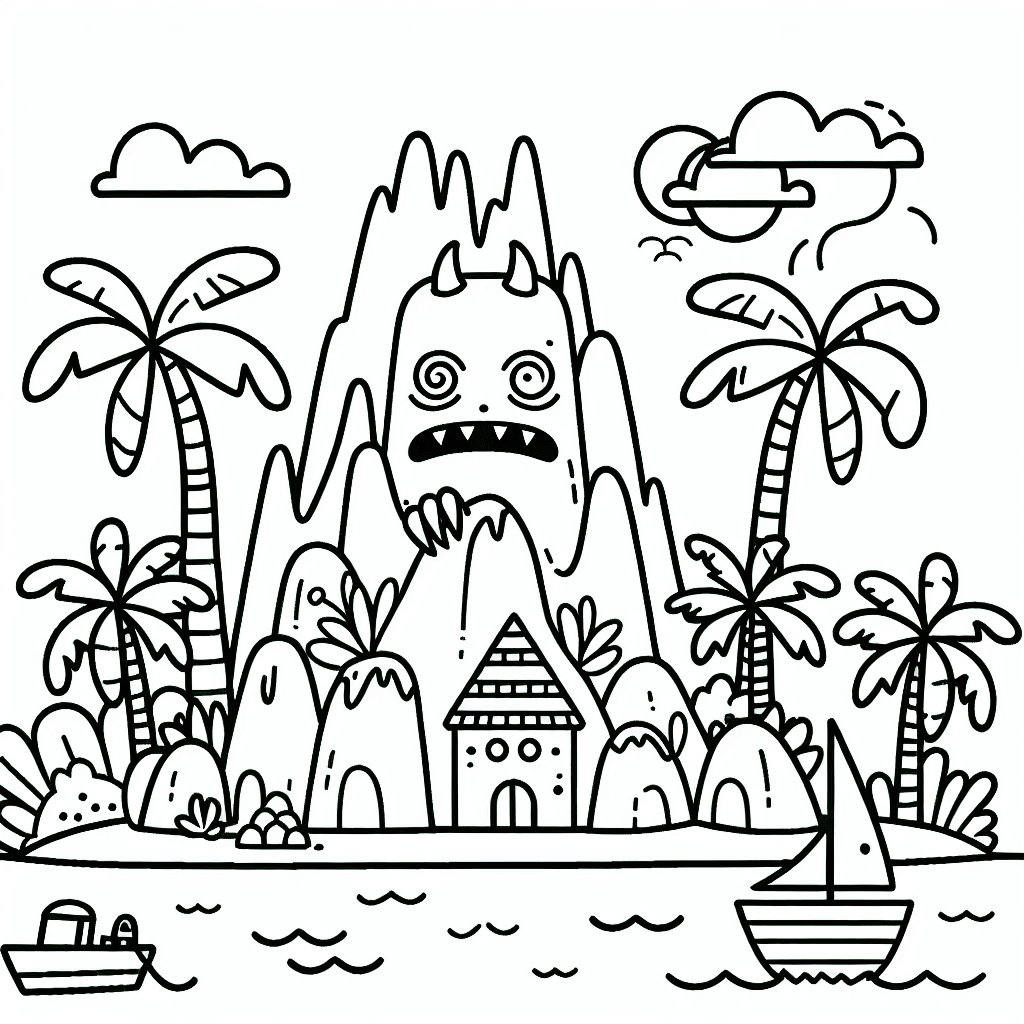 monster island coloring pages