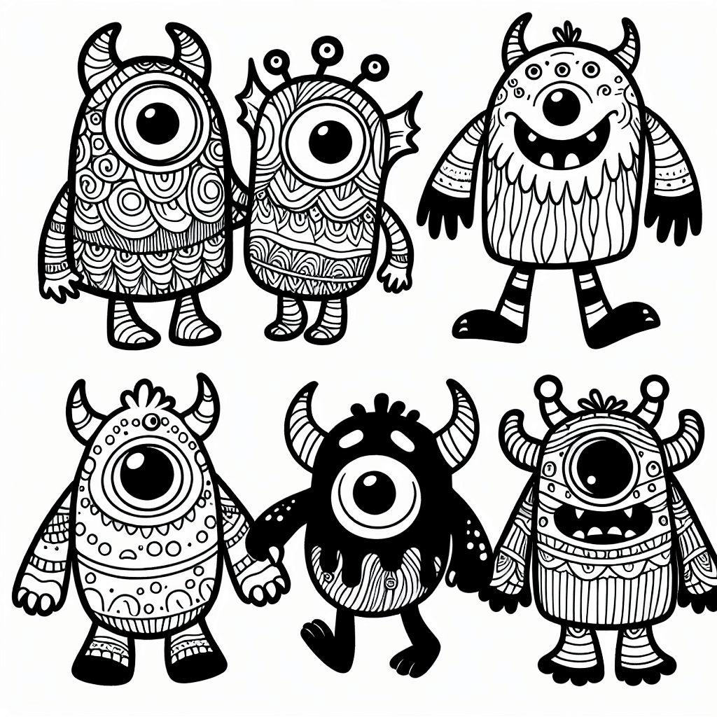 Additional monsters inc coloring page 1