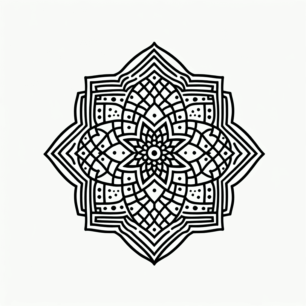 moroccan pattern coloring pages