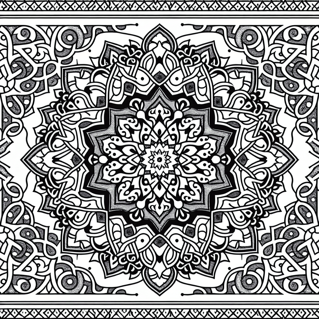 Additional moroccan pattern coloring page 2