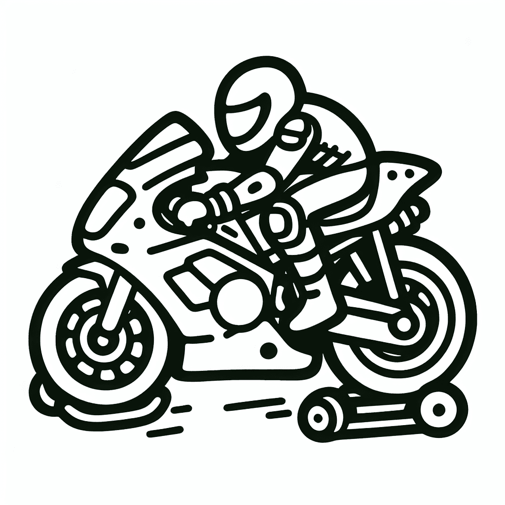 motorcycle racing coloring pages