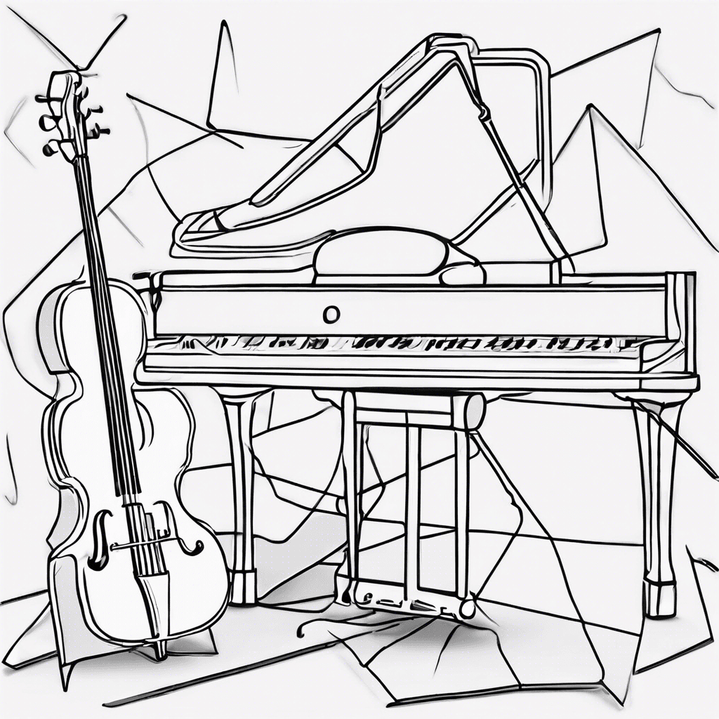 musician instrument coloring pages