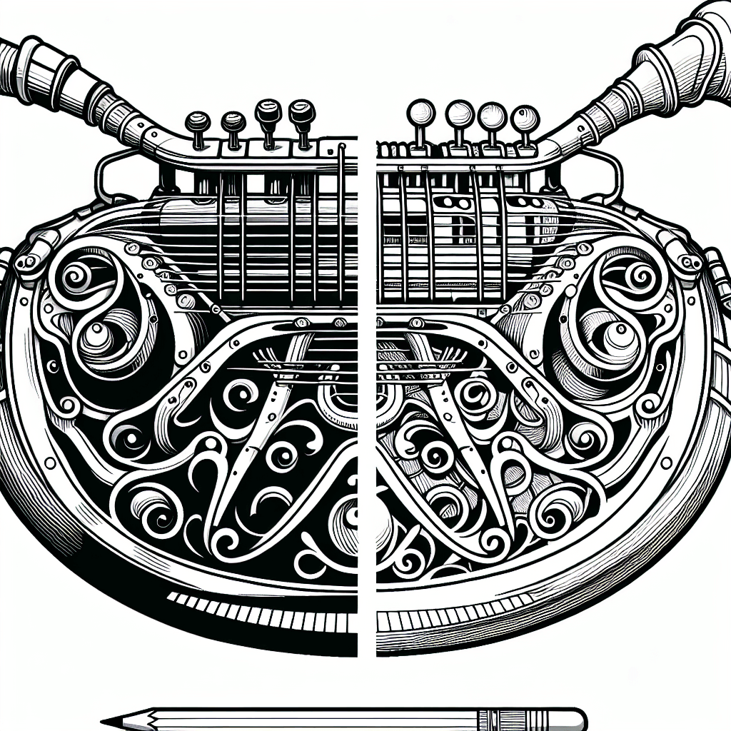 Additional musician instrument coloring page 1