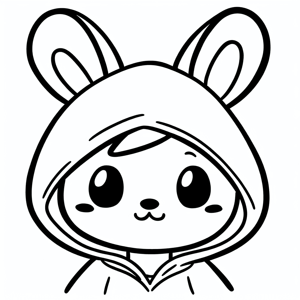 my melody hood coloring pages