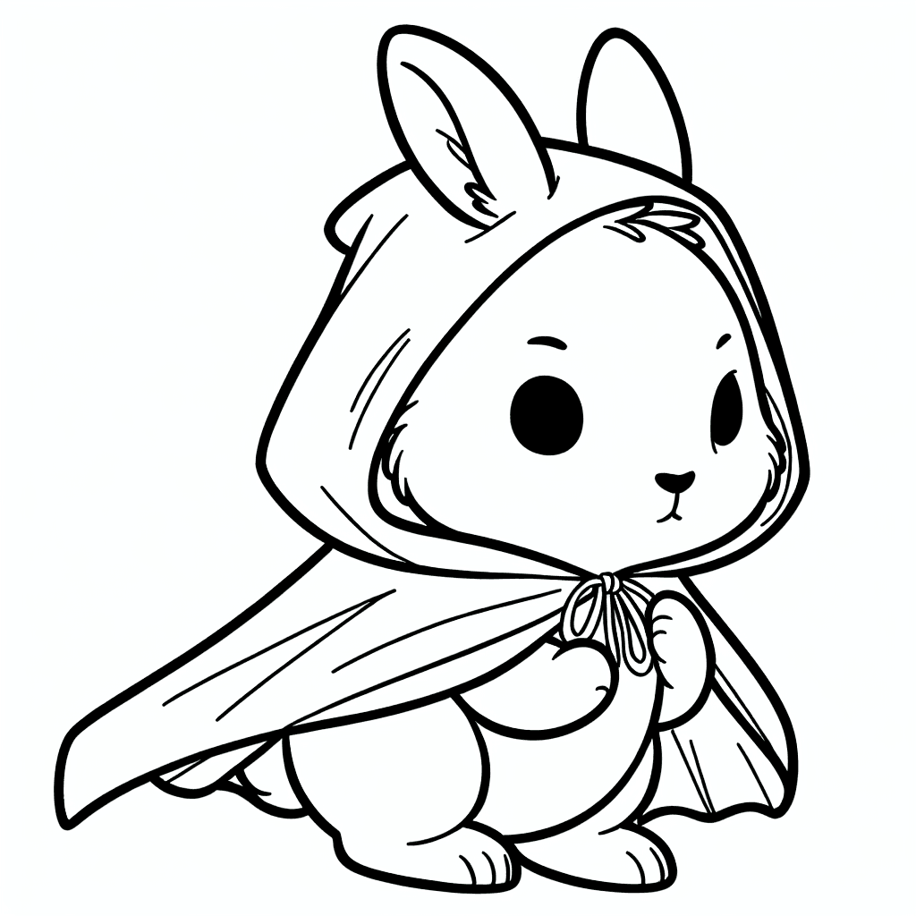 Additional my melody hood coloring page 1