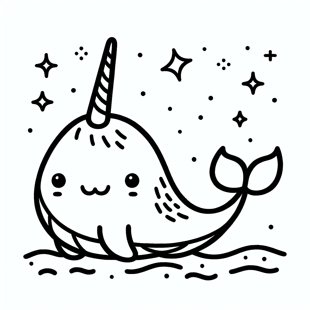 narwhal coloring pages