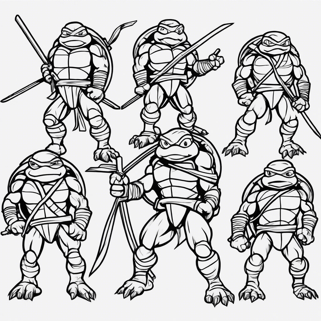 Additional ninja turtles coloring page 2