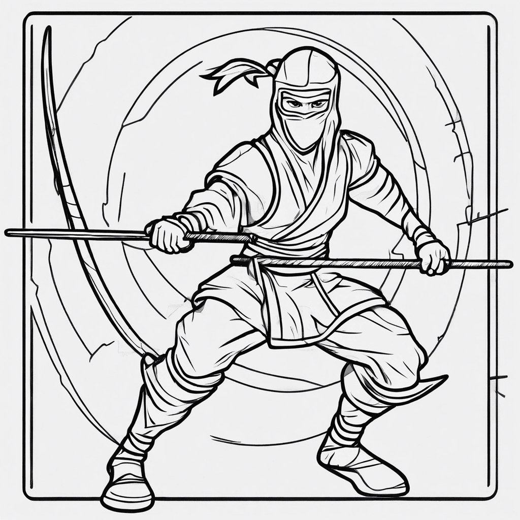 ninja warrior coloring pages