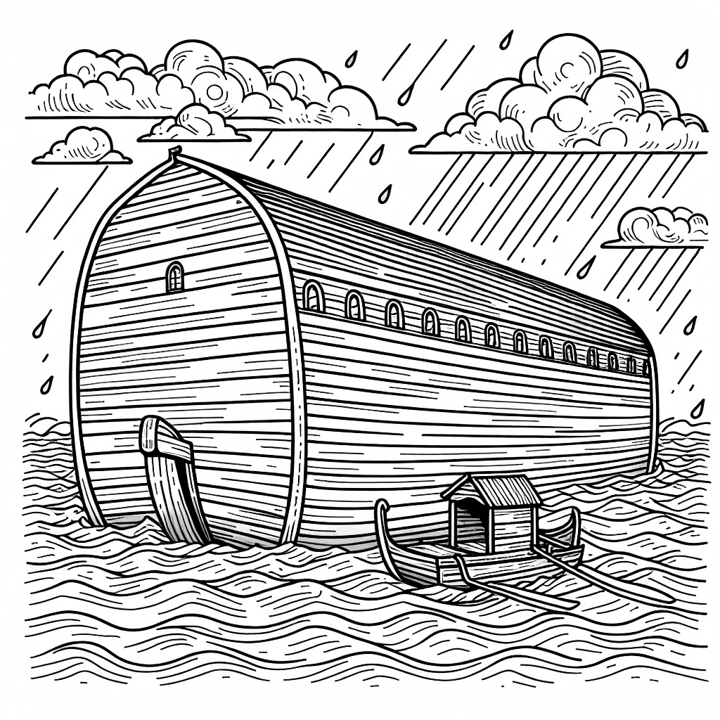 Additional noah ark coloring page 1