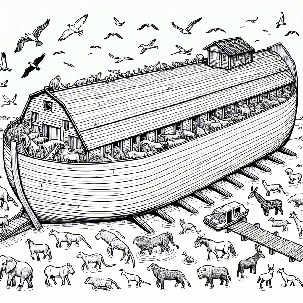 Additional noah ark coloring page 2