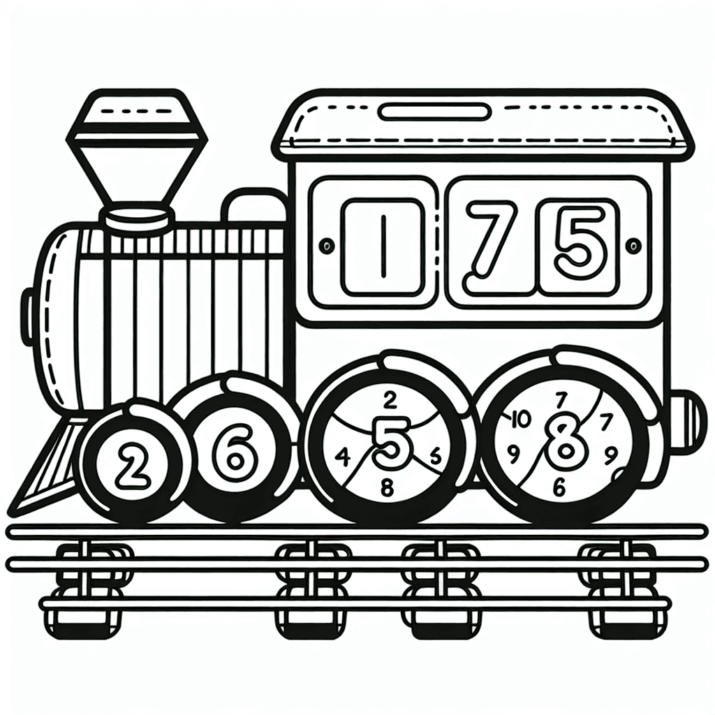 number train coloring pages