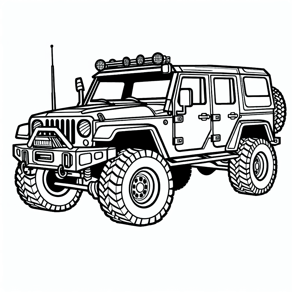 off road truck coloring pages