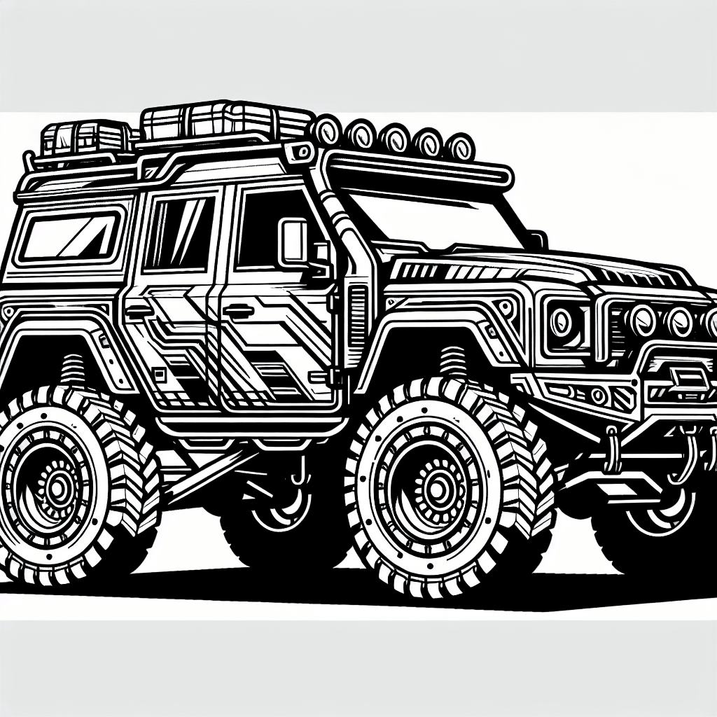 Additional off road truck coloring page 1