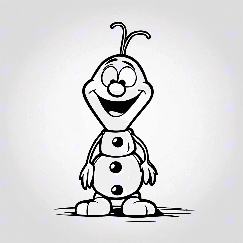 Additional olaf coloring page 1