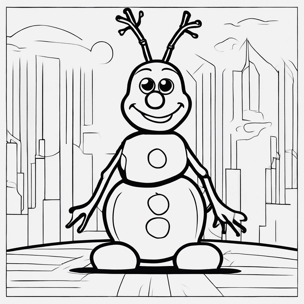 Additional olaf coloring page 2