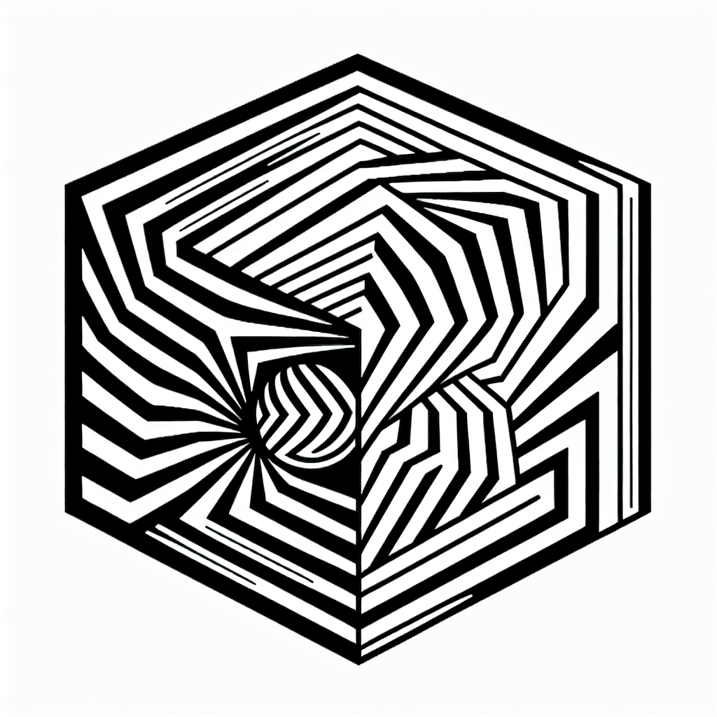 Additional optical illusion coloring page 1