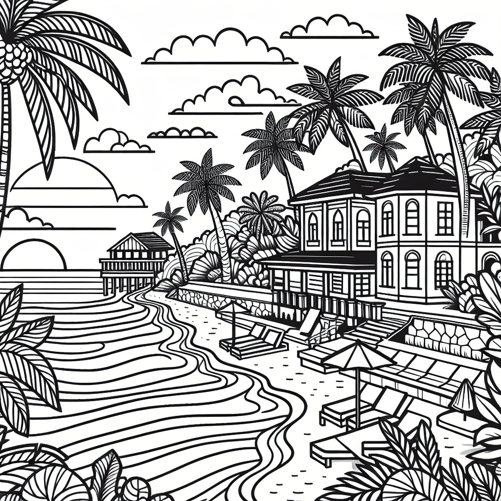 Additional palm beach coloring page 1