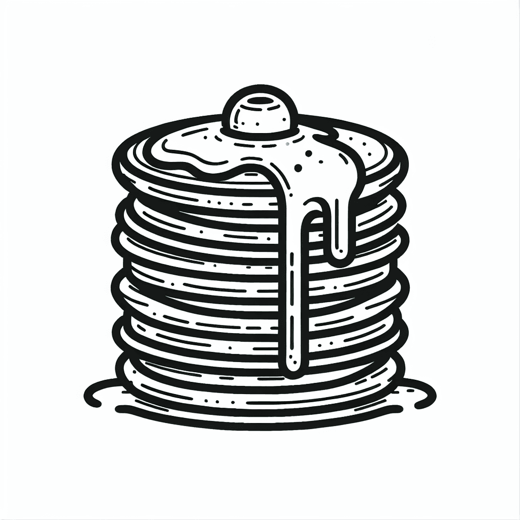 pancake stack coloring pages