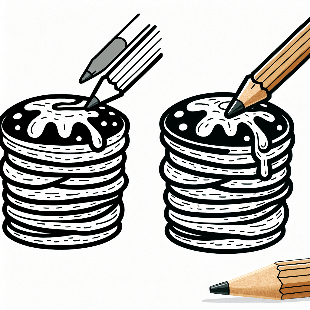 Additional pancake stack coloring page 1