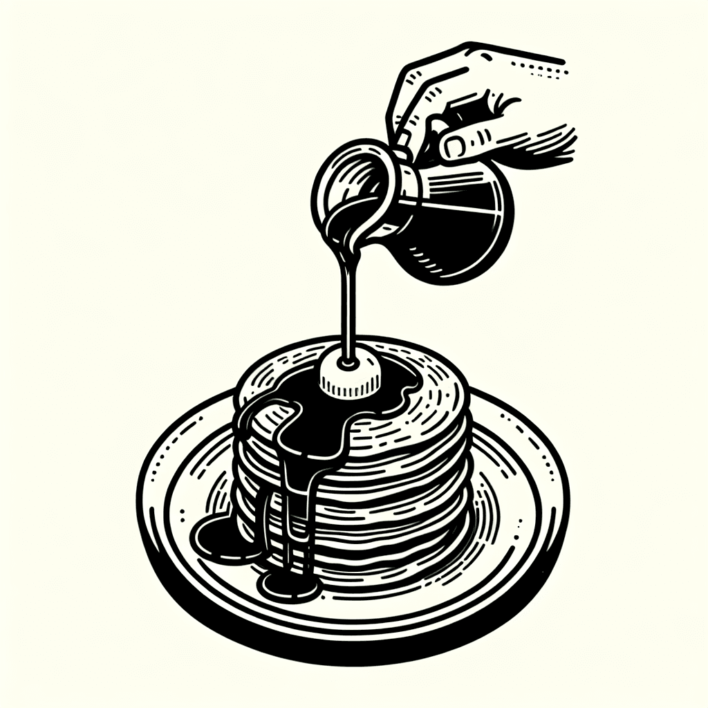 Additional pancake stack coloring page 2