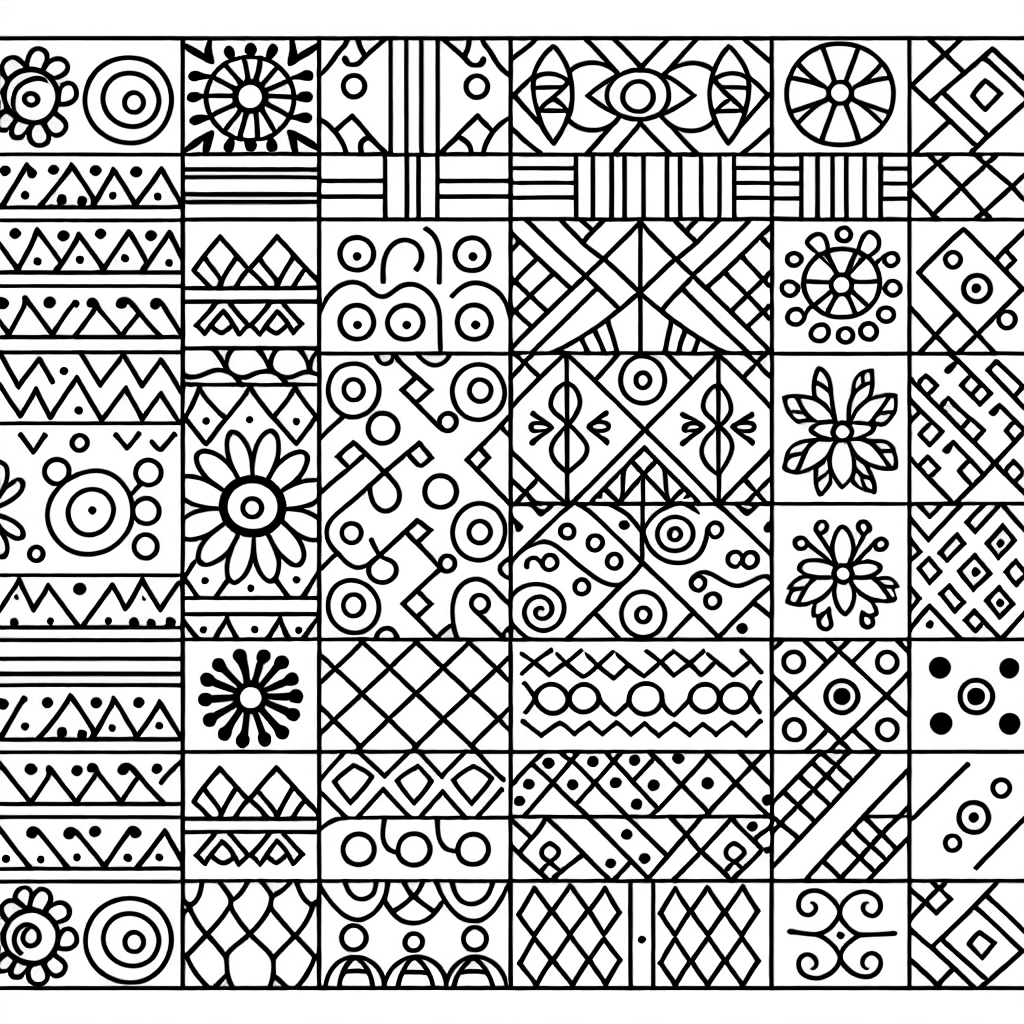 pattern matching coloring pages