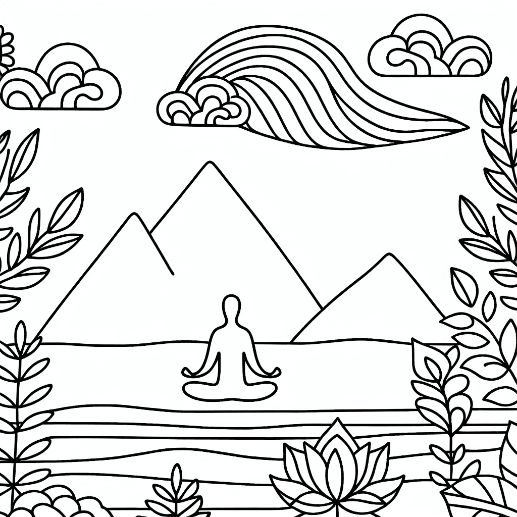 peaceful calm coloring pages