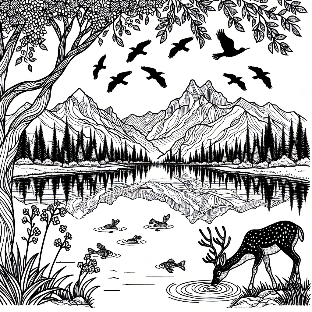 Additional peaceful calm coloring page 2