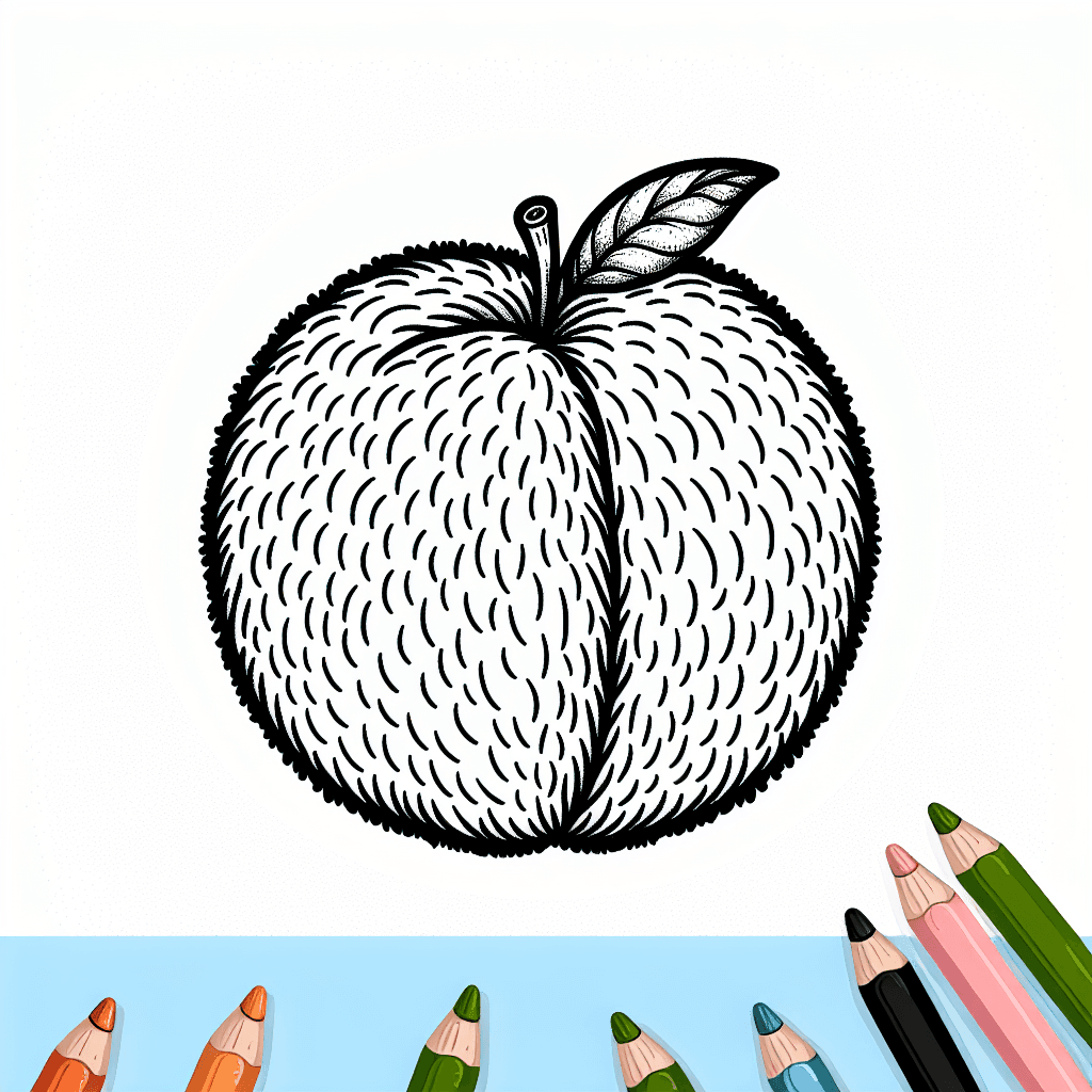 peach fuzzy coloring pages