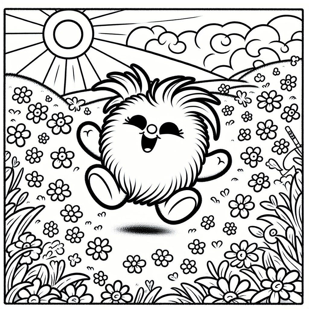 Additional peach fuzzy coloring page 2