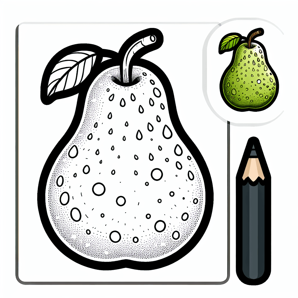 Additional pear green coloring page 1